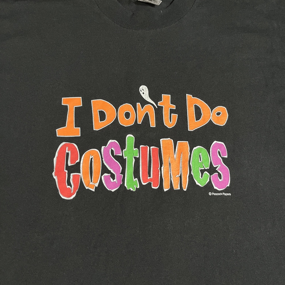 Vintage Costume Shirt Black Halloween Ghost Horror Monsters 90s Single Stitch - Picture 2 of 10
